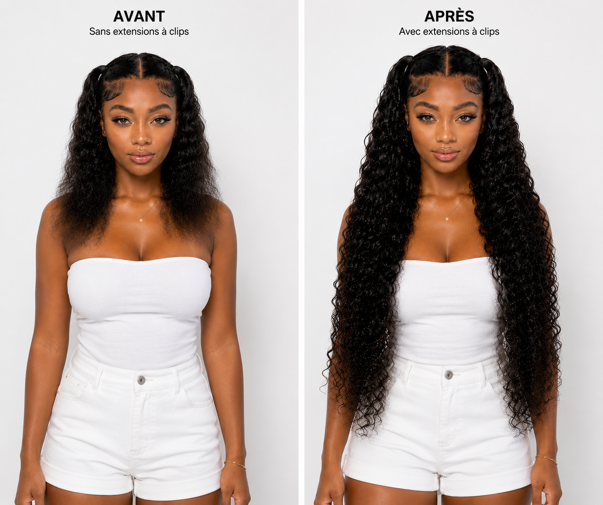 Clips Extensions Water Weave Virgin Hair  | UPENZII